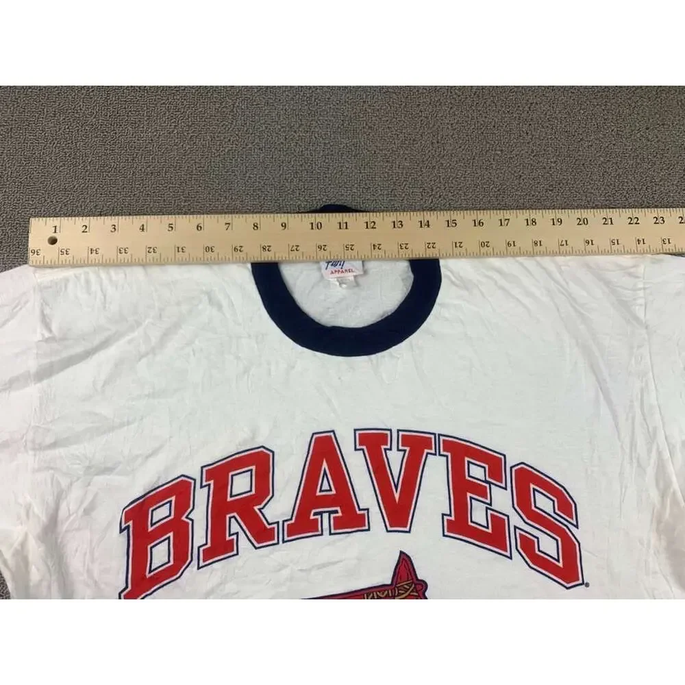 Vintage All Out Fan Apparel XL Atlanta Braves Baseball‎ T Shirt USA Made 1997